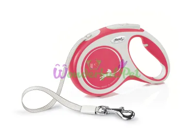 Flexi New Comfort XS Retractable Leash 3 m Red Tape