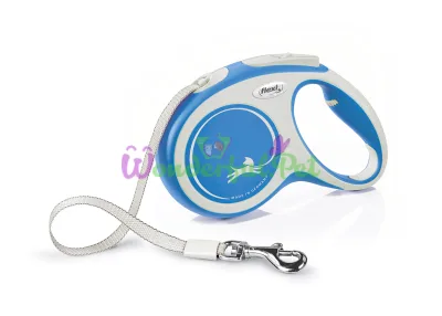 Flexi New Comfort XS Retractable Leash 3 m Blue Tape
