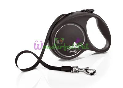 Flexi Black Design M Retractable Leash 5 m Black Tape
