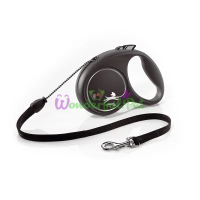 Рулетка FLEXI BLACK DESIGN XS 3 м шнур черная