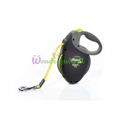 Рулетка FLEXI NEON GIANT L 8 м 50 кг лента черная