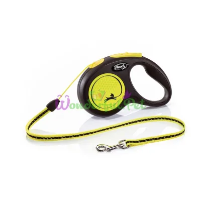 Рулетка FLEXI NEON S 5 м 12 кг шнур черная