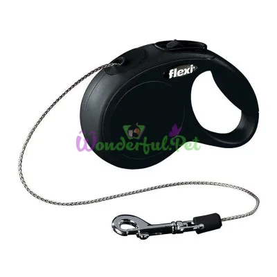 Рулетка FLEXI NEW CLASSIC CAT XS 3 м шнур черная