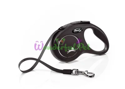 Рулетка FLEXI NEW CLASSIC S 5 м 15 кг стрічка чорна