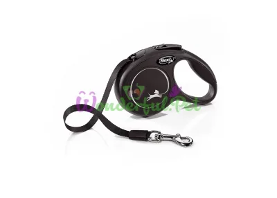 FLEXI New Classic XS Leash 3 m 12 kg Black Tape