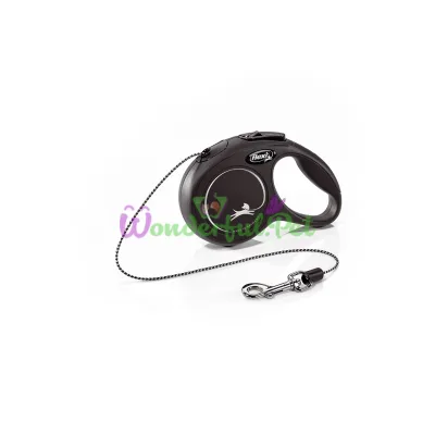 Рулетка Flexi Classic XS 3 м до 8 кг шнур чорний