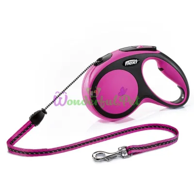 Рулетка FLEXI NEW COMFORT M 5 м 20 кг шнур розовая