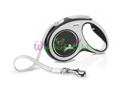 Flexi New Comfort M Retractable Leash 5 m Black Tape