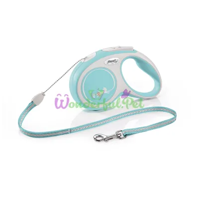 Рулетка FLEXI New Comfort Cord S, 5м, до 12кг, шнур, голуба (2816)( 12шт кор)
