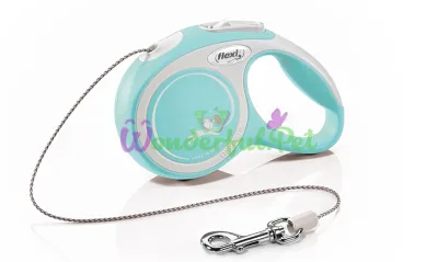 Рулетка FLEXI New Comfort Cord XS, 3м, до 8кг, шнур, голуба (2717)( 12шт кор)