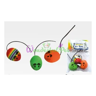 Игрушка для кошек CROCI Мышь-зефирный мяч, 3-х4,5 см