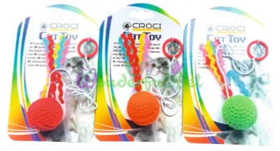 CROCI Cat Ball on Elastic String, Ø 4 cm