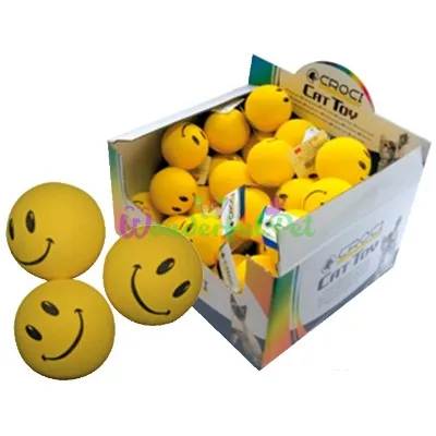 Игрушка для кошек CROCI Мяч смайлик, d=5 см
