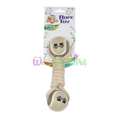 Игрушка для соб. CROCI ECO канат грейфер плетинка с мяч, котон + сезаль,6х34 см