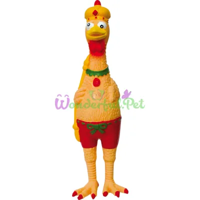 Игрушка для собак CROCI Королевская курица, латекс, пищалка, 24 см