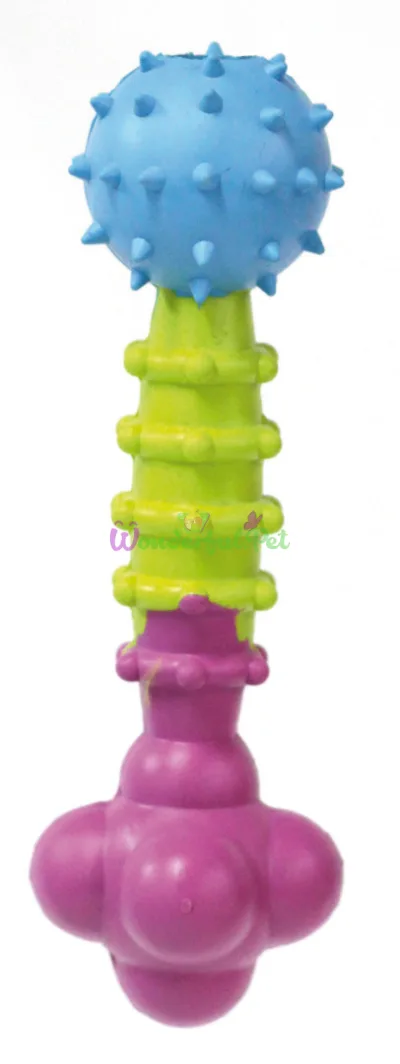 CROCI Solid Rubber Dumbbell Dog Toy, 16 cm