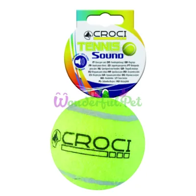 Игрушка для собак CROCI мяч тенисный, пищалка, 6,5 см