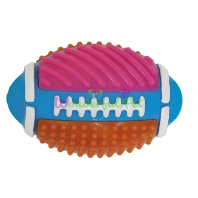 Игрушка для собак CROCI, серия SPIKY, Мяч регбийный цветной, высокопрочная резина, 11 см