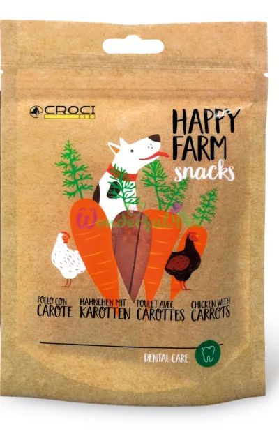 HAPPY FARM Meat Treats, Chicken with Carrot, 80 g, 12 packs (price per pack)