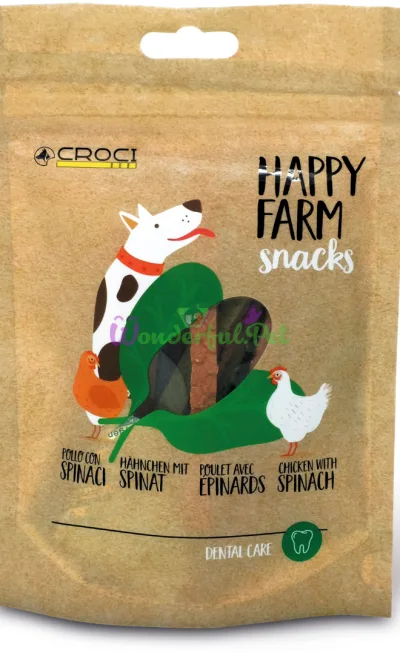 HAPPY FARM Meat Treats, Chicken with Spinach, 80 g, 12 packs (price per pack)