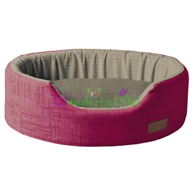 Лежак для животного COZY FUXIA, овальный, розово-серый, 50x35x14 см