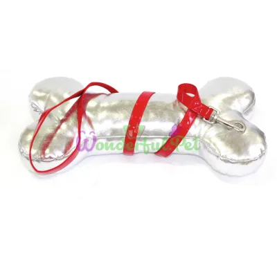 Поводок GLOSSY (глянцевая искусственная кожа лак + нейлон), красный 120x1,5 см