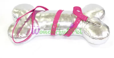 Croci GLOSSY Patent Leather Leash, Pink, 120×1.5 cm