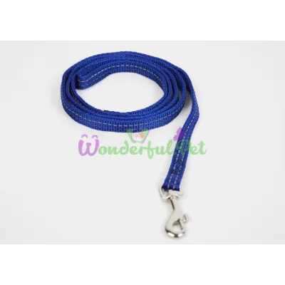 Поводок SOFT REFLECTIVE светоотражающий, мягкий, темно-синий, нейлон, 120х1 см