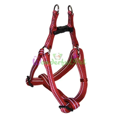 Шлейка SOFT REFLECTIVE, светоотражающая, мягкая, ало-красная, нейлон, 25-40х1 см