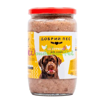 Консервированный корм Добрий Пес Курица 470 г продажа от 6 шт