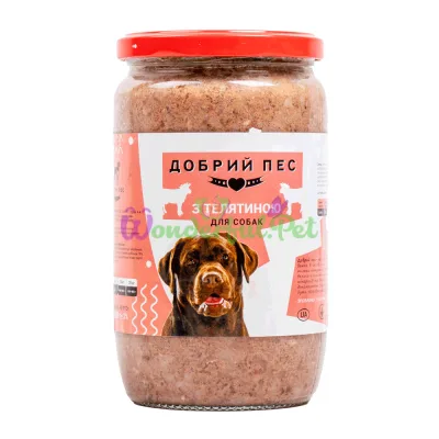 Консервированный корм Добрий Пес Телятина 470 г продажа от 6 шт