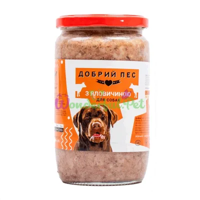Консервированный корм Добрий Пес Говядина 470 г продажа от 6 шт