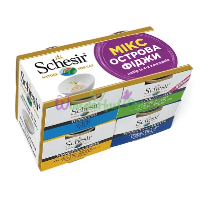 Набор Schesir Cat МИКС ОСТРОВА ФИДЖИ 4 штx85 г
