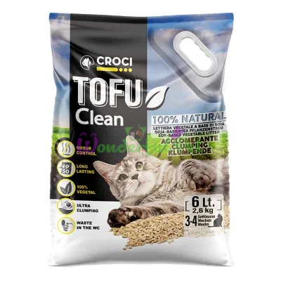 Наповнювач д кот TOFU Clean, 6L (6шт ящ)