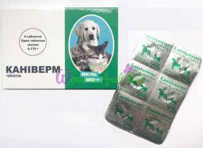 Bioveta Caniverm Tablets 175 mg, Pack of 6