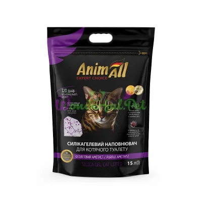 Силікагелевий наповнювач AnimAll Premium Purple Amethyst 15 л