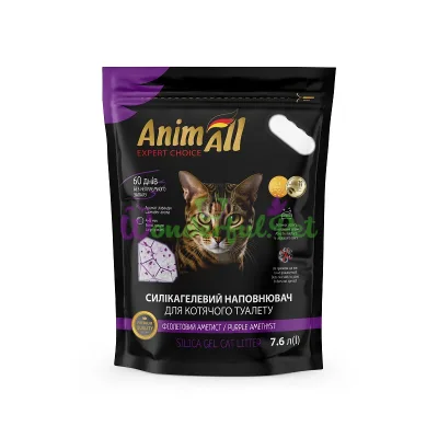 AnimAll Premium Amethyst Crystals Silica Cat Litter 7.6 L