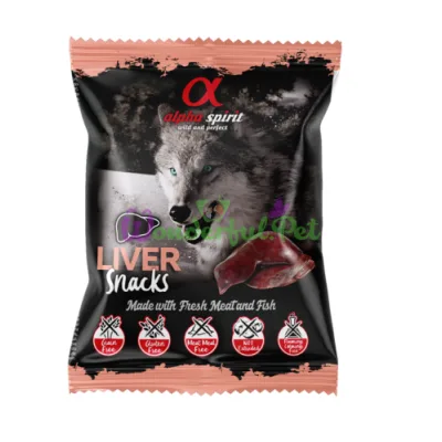 Полувлажное лакомство Alpha Spirit Snacks Liver 50 г