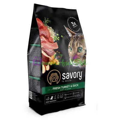Сухий корм Savory Adult Gourmand Cat Turkey Duck 400 г