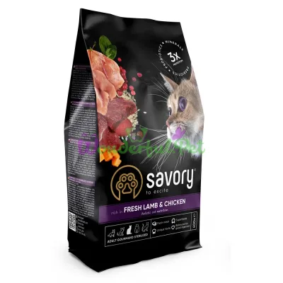 Сухой корм Savory Adult Sterilised Cat Chicken Lamb 400 г
