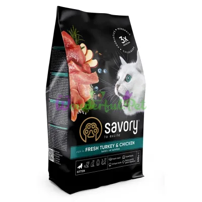 Сухий корм Savory Kitten Turkey Chicken 400 г