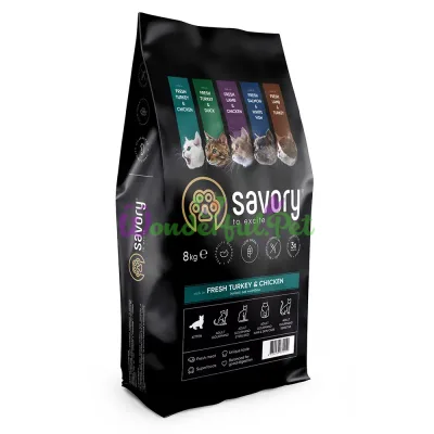 Сухой корм Savory Kitten Turkey Chicken 8 кг