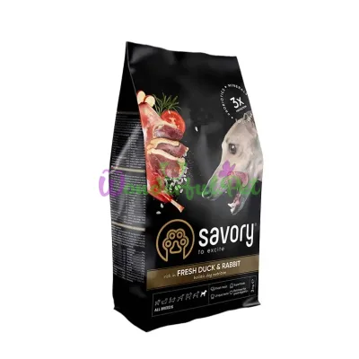 Сухой корм Savory Adult Dog All Breeds Duck Rabbit 3 кг