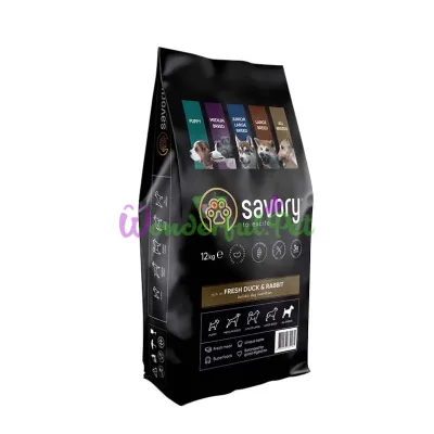 Сухой корм Savory Adult Dog All Breeds Duck Rabbit 12 кг
