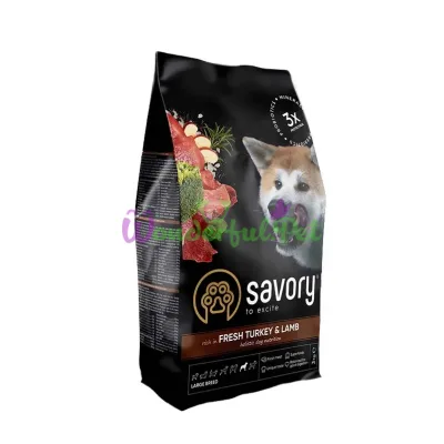 Сухий корм Savory Adult Dog Large Breed Turkey Lamb 3 кг