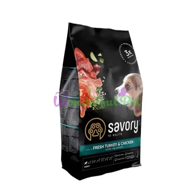 Savory Puppy Turkey Chicken Dry Food 3 kg