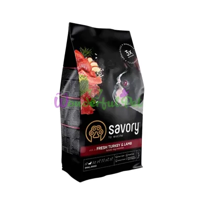 Сухий корм Savory Adult Dog Small Breed Turkey Lamb 1 кг