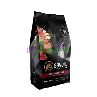 Сухий корм Savory Adult Dog Small Breed Turkey Lamb 8 кг