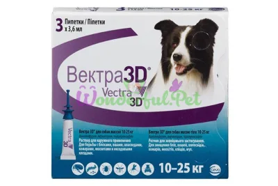 Ceva Vectra 3D Spot-On for Dogs 10-25 kg 3.6 ml