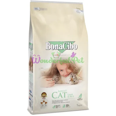 BonaCibo Adult Cat Lamb Rice 5 кг